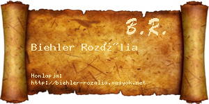 Biehler Rozália névjegykártya